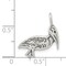 Sterling Silver Antiqued Pelican Pendant Charm Jewelry 23mm x 17mm